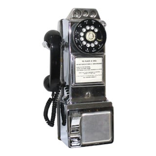Vintage Western Electric Chrome Bell Telephone Pay Phone For Sale