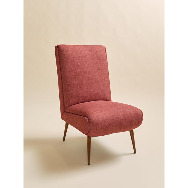 Mid-Century Modern The Vintage 1950s Slipper Chairs For Sale - Image 3 of 10