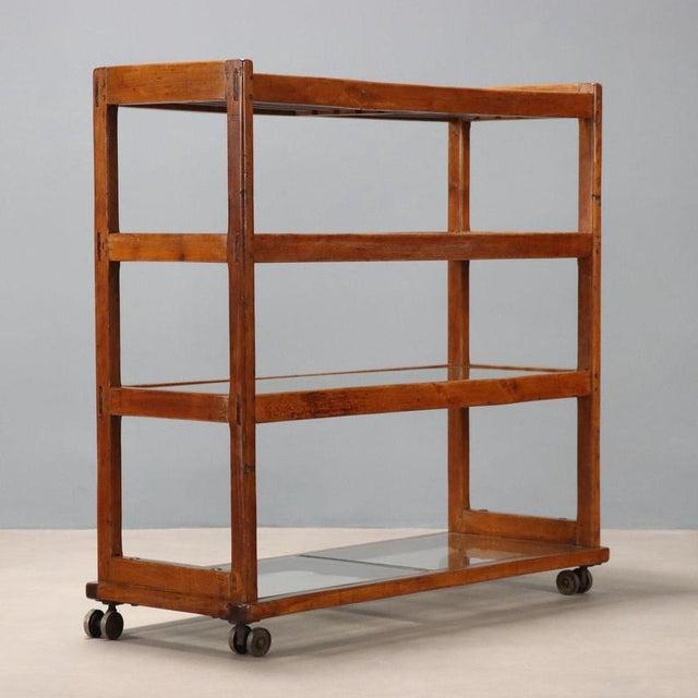 Small Vintage Bookcase in Beech, 1950s For Sale - Image 6 of 7