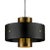 Luxe Brushed Brass With Satin Black Ceiling Light For Sale