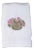 Basket of Peonies Guest Towel in White Terry, Embroidered For Sale