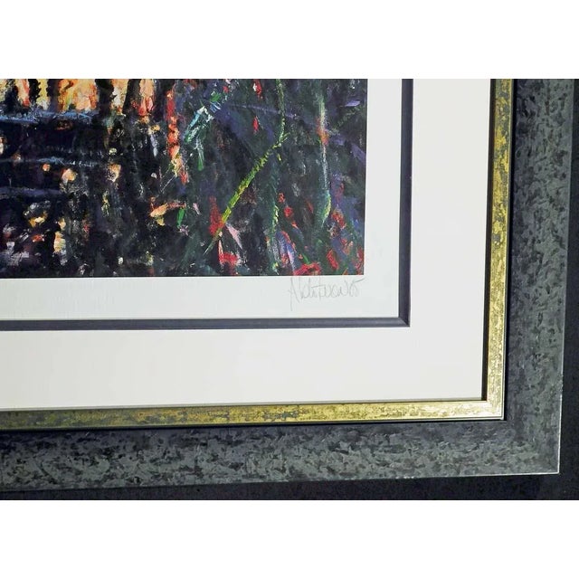 Aldo Luongo "Forest Dusk" Hand Signed # With Custom Frame For Sale - Image 4 of 4