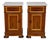 Pair of Spanish Wooden Nightstands with Marble Top, 1930s For Sale