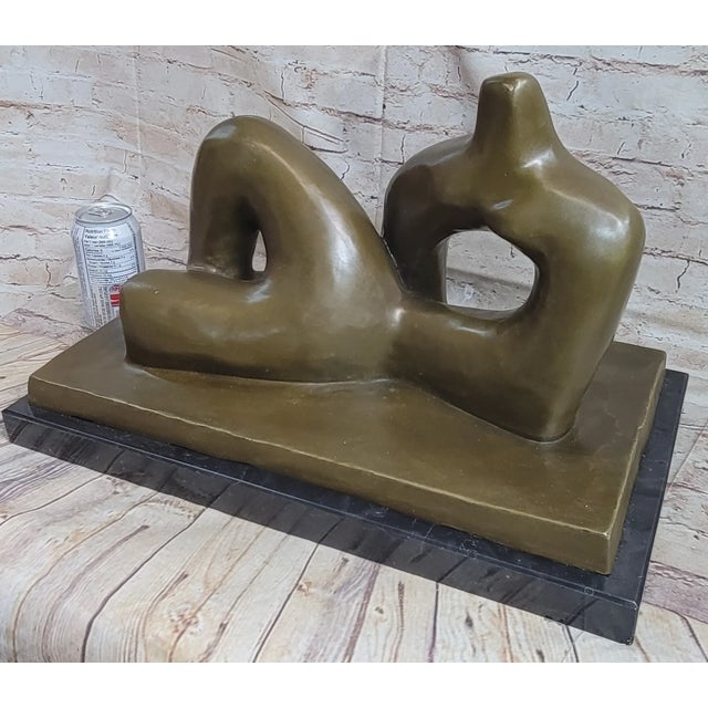 Condition: This sculpture is in perfect condition Bronze Dimensions with Marble Base: Height 12" X Width 19.5" Marble...