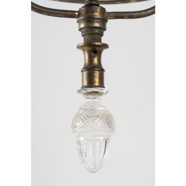 Antique Brass Lantern Frame in the style of Maison Bagues For Sale - Image 5 of 7