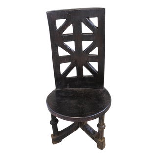 Makonde Chair in Wood For Sale