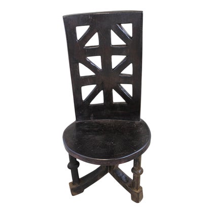 Makonde Chair in Wood For Sale