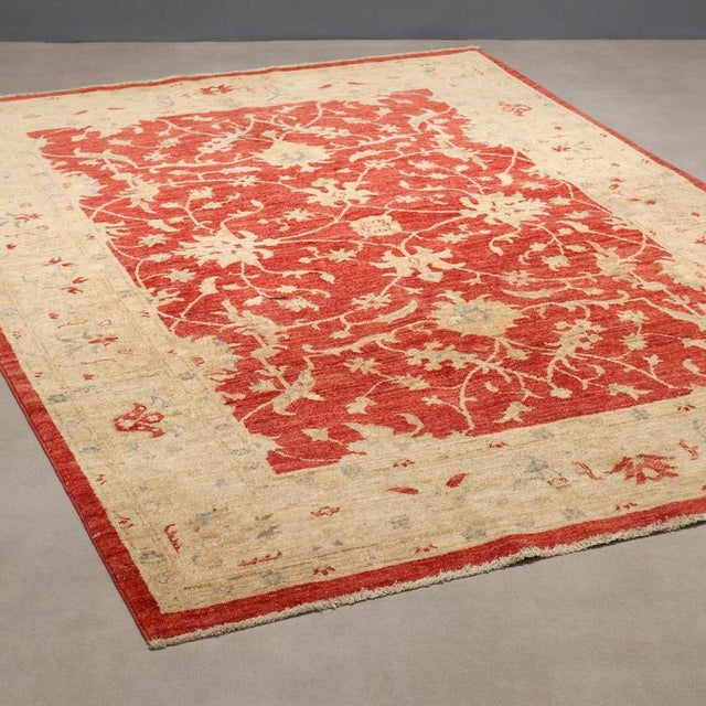 Red Herat Rug in Wool For Sale - Image 8 of 8