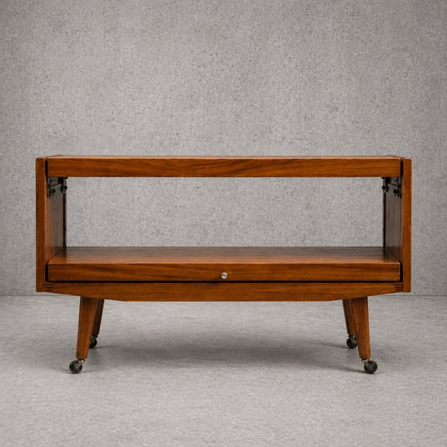 Mid-Century Modern Mid-Century Metamorphic Teak Serving Trolley, 1970s For Sale - Image 3 of 8