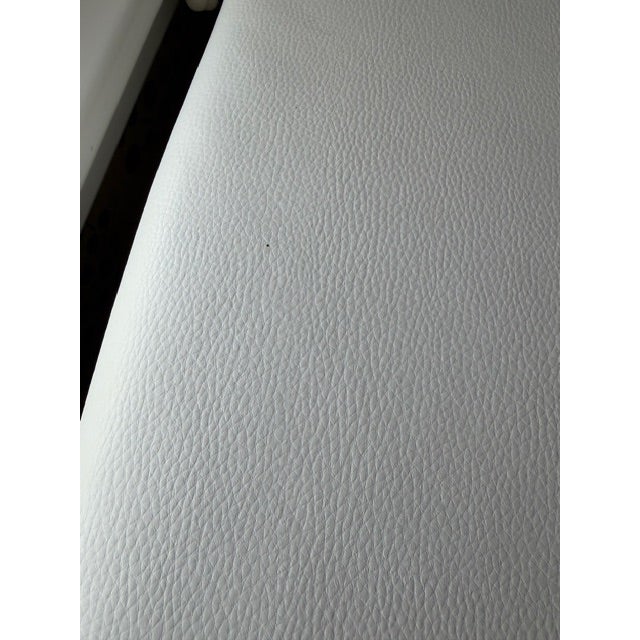White Brueton Undulatus Bench Custom White Leg For Sale - Image 8 of 12