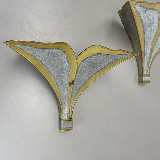 Bi-Color Wall Lights attributed to Henri Fernandez for Honoré, France, 1970s, Set of 2 For Sale - Image 3 of 18