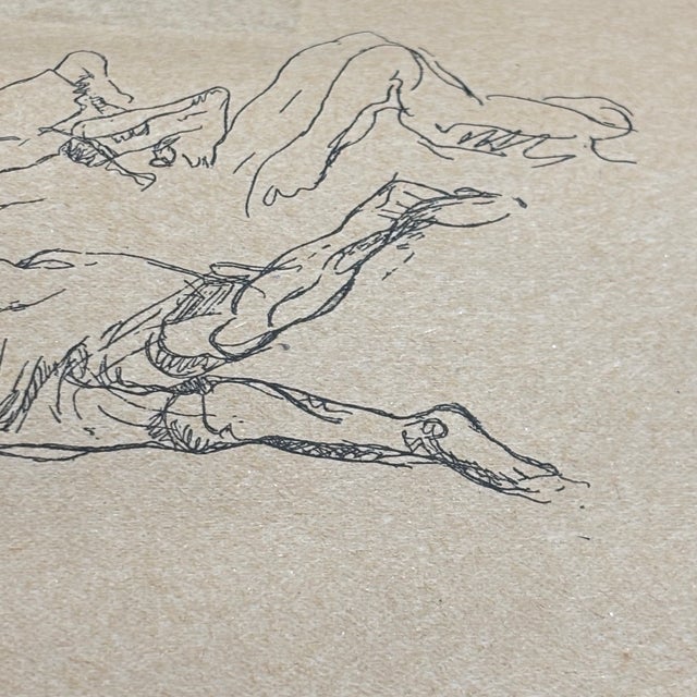 Lorenzo Viani, Reclining Figures 1934, Lithograph For Sale - Image 4 of 11