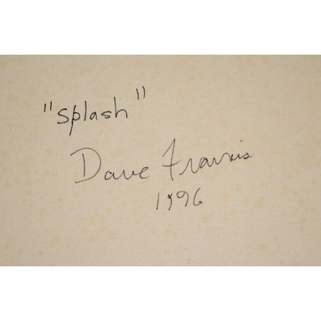 Green "Splash" - Abstract Expressionist Composition in Acrylic on Canvas by Charles David Francis For Sale - Image 8 of 9