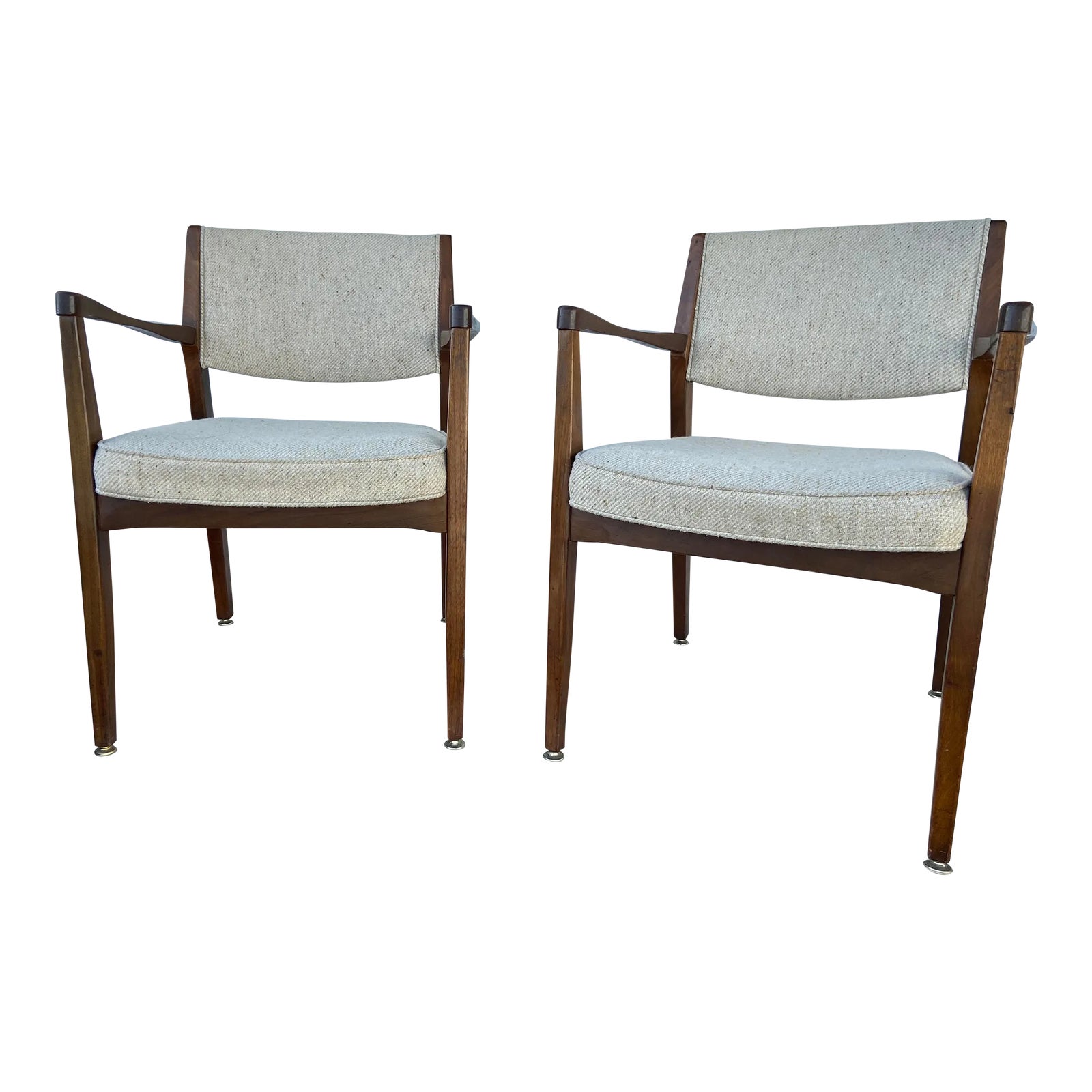 1970s Vintage Mid Century Modern Accent Chairs Set of Two Chairish