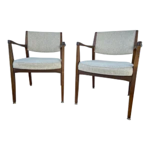 1970s Vintage Mid Century Modern Accent Chairs Set of Two