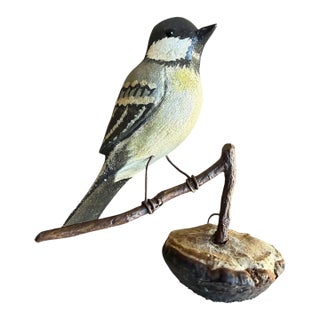 Austrian Folk Art Carved Wood Bird #83, 1930s For Sale