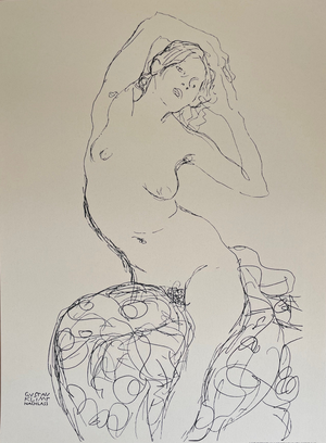Gustav Klimt, Seated Nude, 2000s, Paper