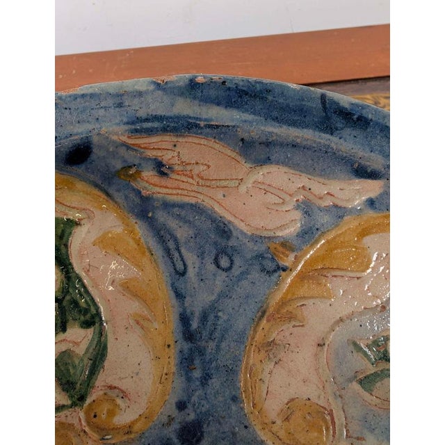 Blue 16th Century Hispano-Moresque Manises Glazed Earthenware Heraldic Dish For Sale - Image 8 of 14