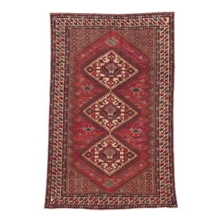 Mid 20th Century Mid 20th Century Vintage Persian Hamadan Rug - 06'04 x 09'10 For Sale
