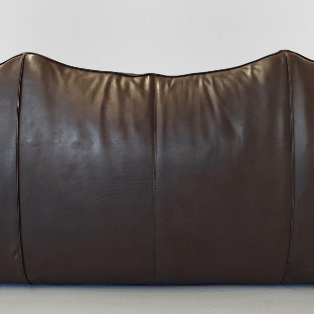 Le Bambole 3-Seater Sofa in Dark Brown Leather by Mario Bellini for B&B Italia, 1970s For Sale - Image 12 of 18