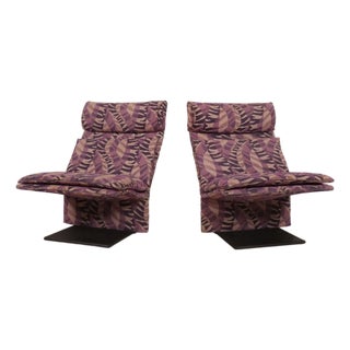 Dream Chairs by Giovanni Offredi for Saporiti Italia with Upholstery from Missoni, 1970s, Set of 2 For Sale