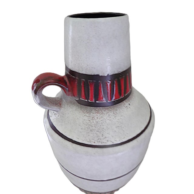 German Krug or Handle Pottery Vessel Mid Century Modern 1960s For Sale - Image 10 of 14
