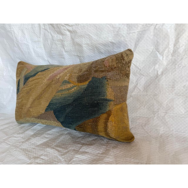 Baroque Antique 17th Century Brussels Tapestry Pillow With Abstract Pattern For Sale - Image 3 of 7