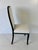 Cream Velvet and Black Lacquered Chairs, Set of 6 For Sale - Image 6 of 13