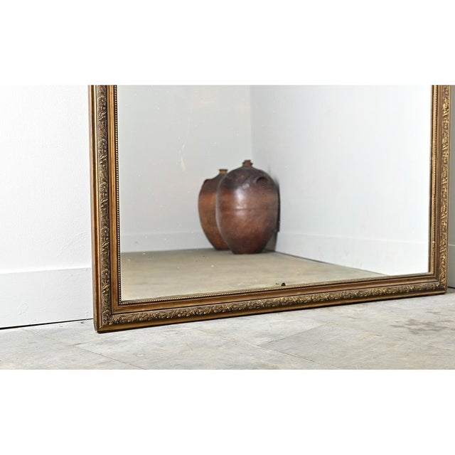 French 19th Century Large Art Nouveau Gilt Mirror For Sale - Image 11 of 14