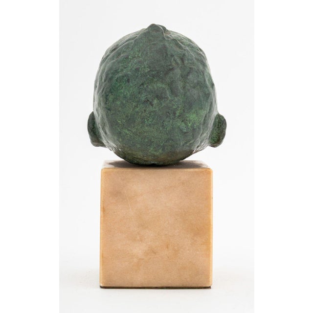 Jacob Epstein Style Sleeping Baby Bronze Sculpture For Sale In New York - Image 6 of 8