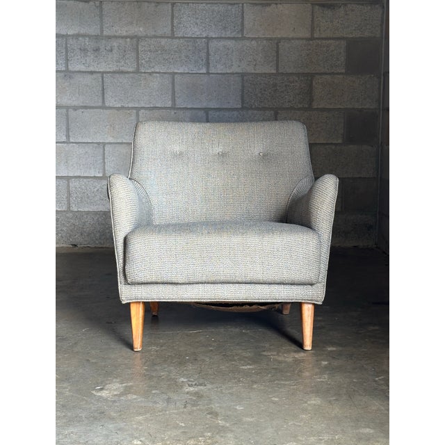 Mid-Century Modern 1950s Swedish Organic Lounge Barrel Chair Attributed to Lawrence Peabody for Selig For Sale - Image 3 of 12
