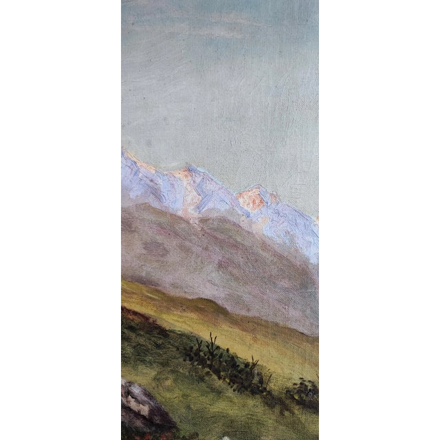 Ethevenon, Maria Zum Schnee Chapel, Oil on Canvas For Sale - Image 7 of 12