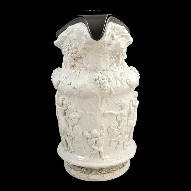 Large Relief-Moulded Bacchanalian Dance Pitcher by Charles Meigh, 1844 For Sale - Image 3 of 18