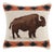 Contemporary Roaming Buffalo Hook Pillow, 16" x 16" For Sale - Image 3 of 3