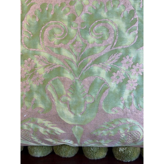 Early 21st Century Pair of Custom Venetian Mariano Fortuny Damask Pillows For Sale - Image 5 of 12