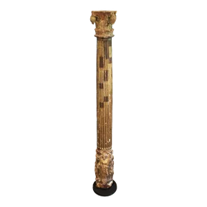 Early-Mid 18th Century Baroque Carved & Gilt Column