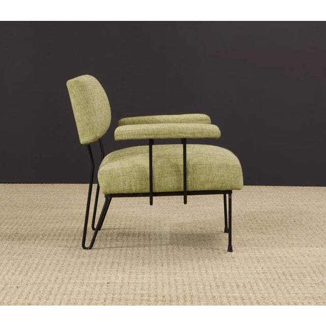 Dan Johnson Pacific Iron Attributed Armchair, Mid Century Modern Lounge Chair, Sculptural Iron Frame Chair, Circa 1950s For Sale In Los Angeles - Image 6 of 17