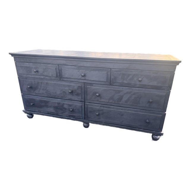 1990s Metal-Wrapped French Dresser Restoration Hardware For Sale