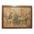 Antique 19th Century Original Men Playing Cards at Table Watercolor Painting For Sale