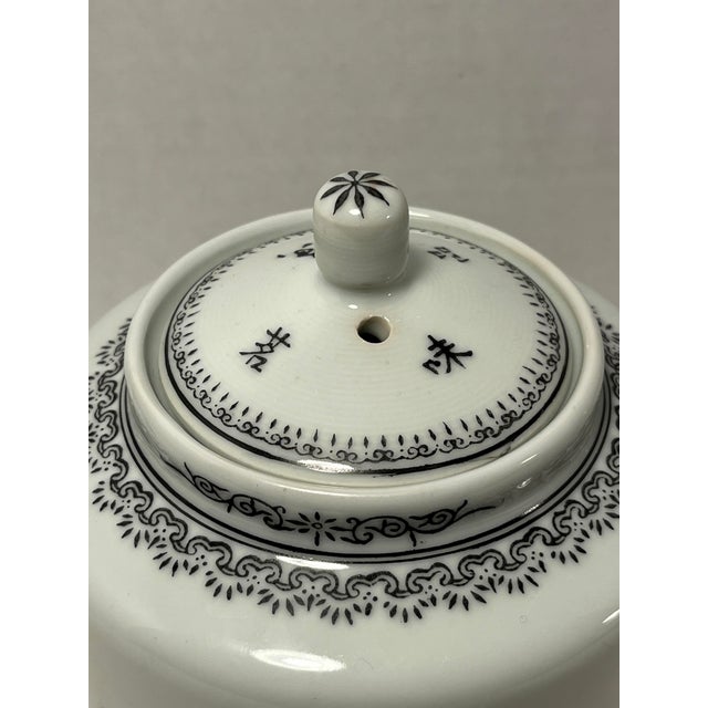 Vintage Chinese Jingdezhen Hand Painted Porcelain Tea Pot For Sale - Image 4 of 12
