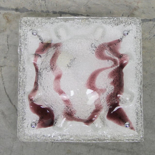 Murano Mazzega Glass Lamp, 1970s, in Very Good conditions. Designed 1970 to 1979 I have official proof of authenticity...