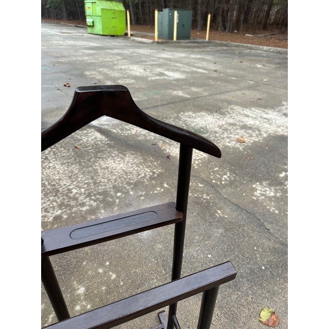 1970s 1970s Dark Brown Wooden Italian Valet For Sale - Image 5 of 7
