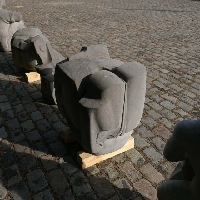 Jan Keustermans, Abstract Sculpture, Belgian Blue Stone For Sale - Image 13 of 14