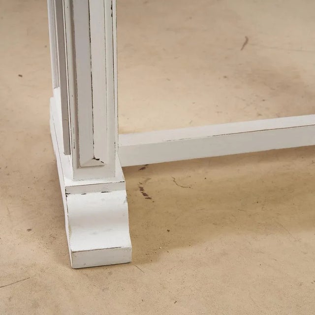 Vintage Wihte Console Table For Sale - Image 6 of 7