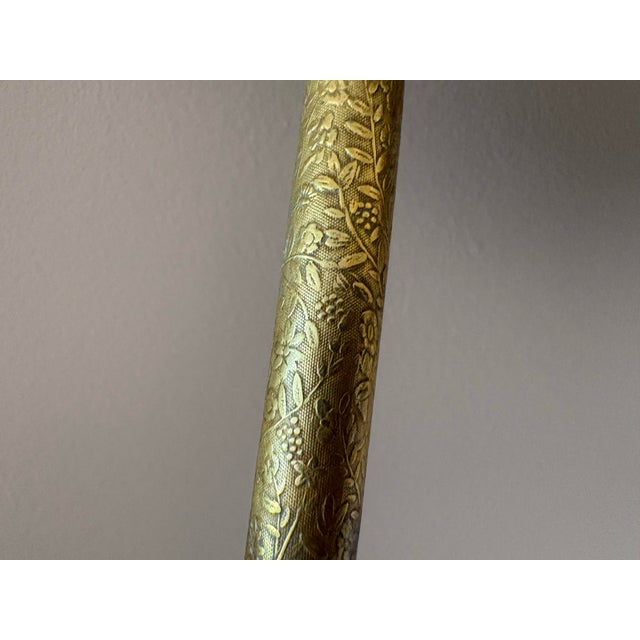 Metal Vintage Art Deco Gilted Metal “Sleeping Beauty” Floral Mirror in the Style of Claude Lalanne For Sale - Image 7 of 9