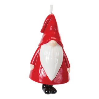 Ceramic Gnome Bell Ornament (Set of 12) For Sale