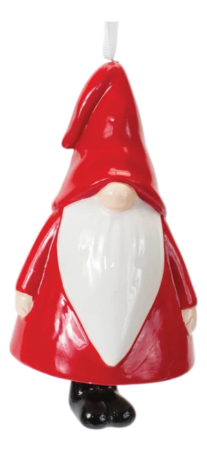 Ceramic Gnome Bell Ornament (Set of 12)