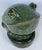 Early 20th Century French Art Deco Style Glazed Ceramic Frog Sculpture, Green Animal Sculpture For Sale - Image 5 of 5