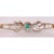 14 Karat Two-Toned Emerald Fancy Link Bracelet .66 Total Diamond Weight For Sale - Image 11 of 12
