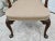 1970s Walnut Queen Anne Armchair Desk Dining Chair Brass Stud Accents Vintage 1960s For Sale - Image 5 of 12